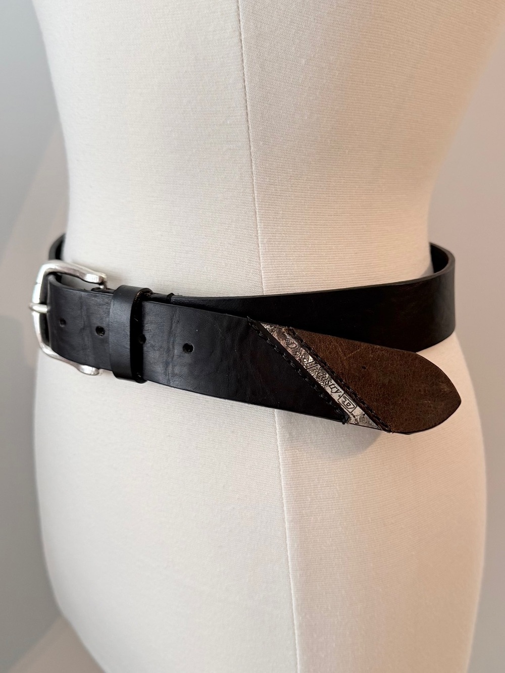 Diesel Black Leather Belt Size 85/34 - Picture 4 of 8